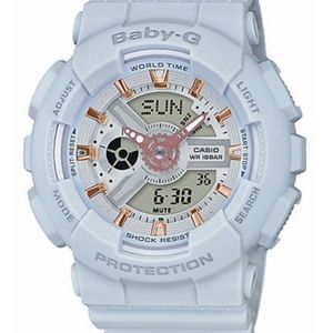 G-Shock Ladies Casio Baby-G grey digital analog watch